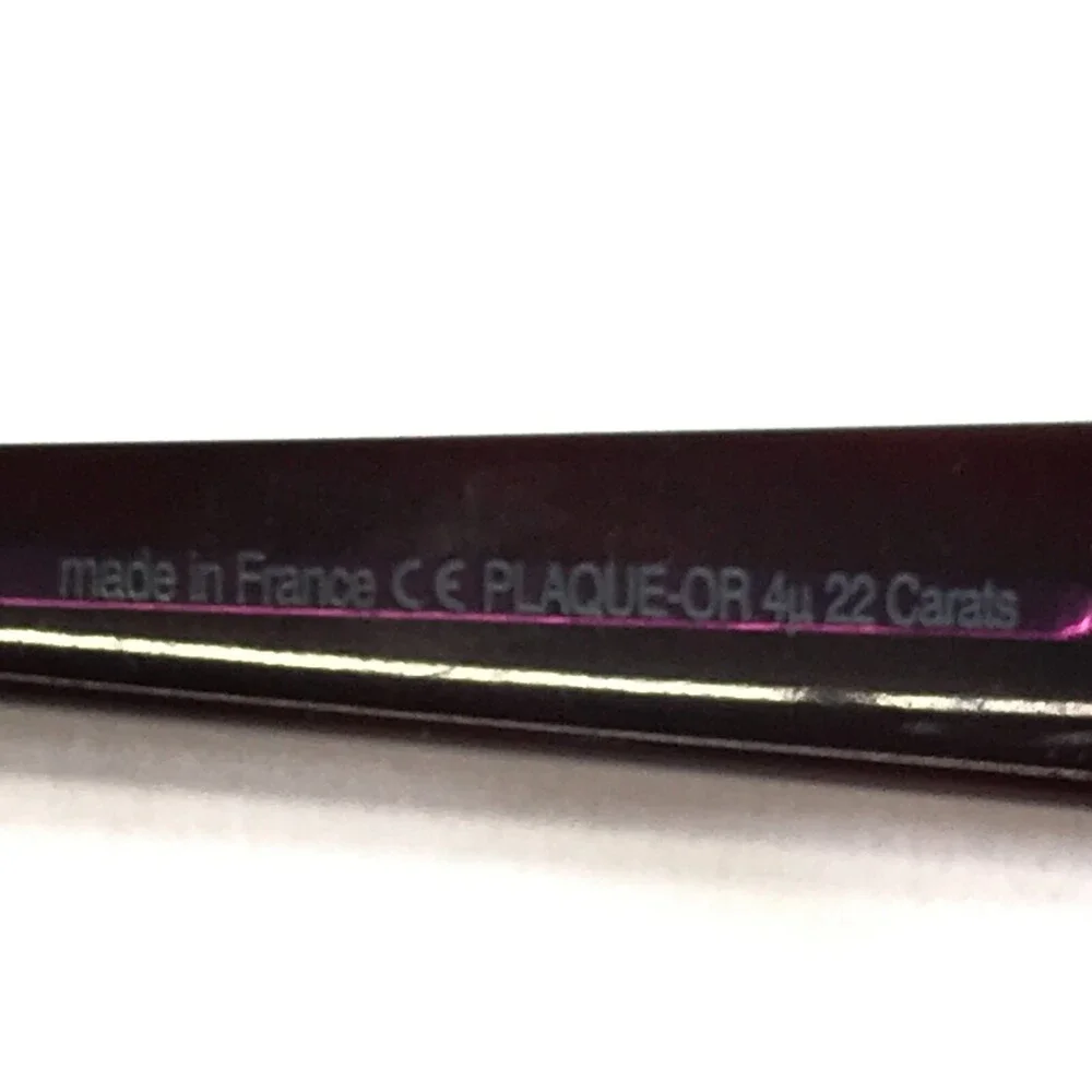 Augar Eyeglasses Frames FP 162 BLANC Red Purple Silver 22KT GP Plated 52-18-130